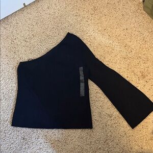 Banana Republic One Shoulder Black Sweater